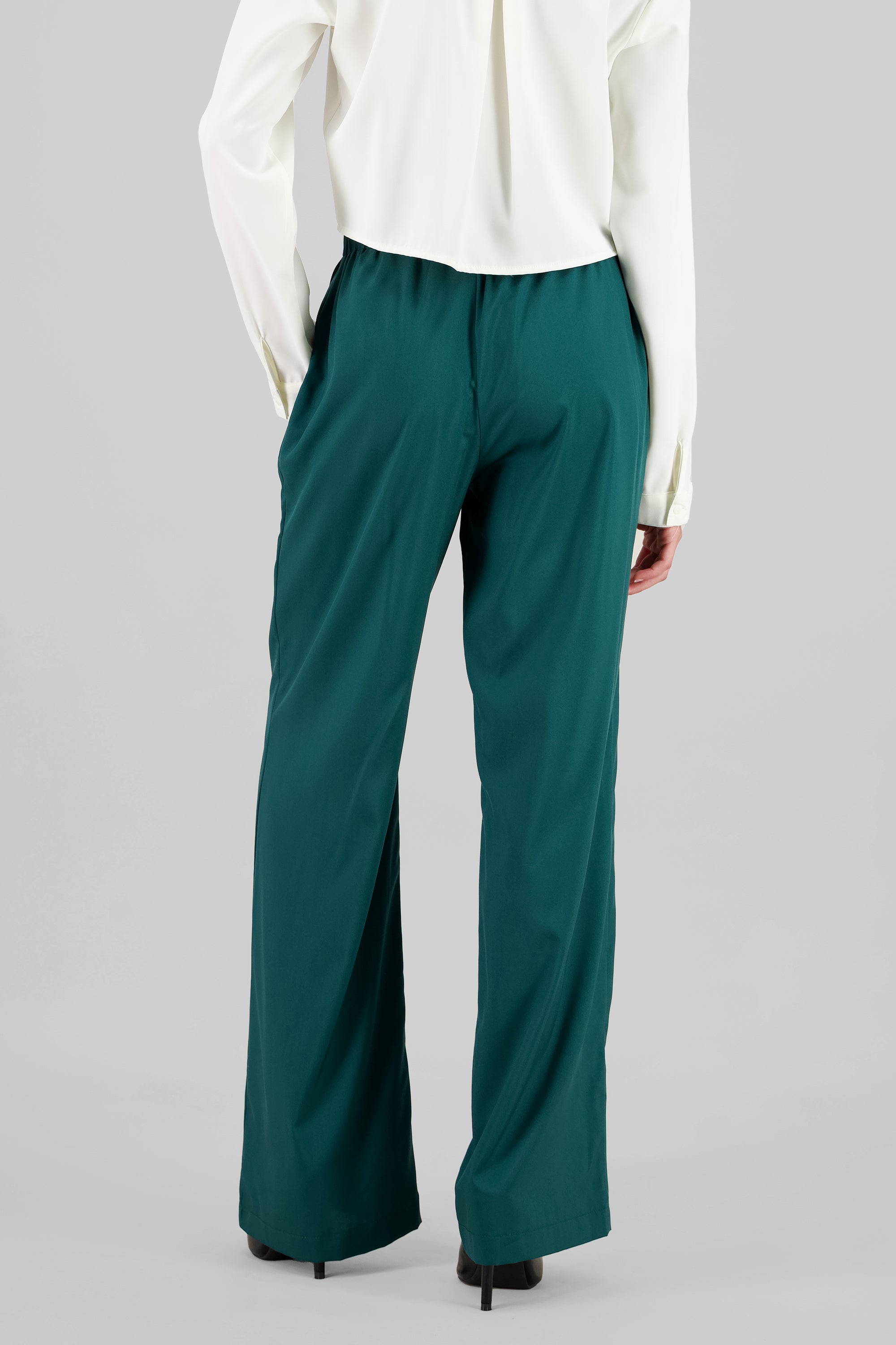 Pantalón Recto Pinzas Bolsillos VERDE CAZADOR