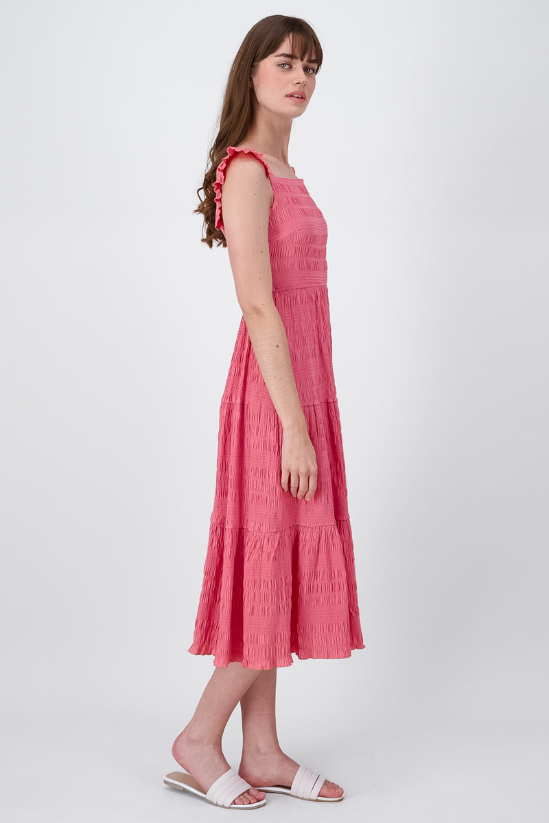 Maxi vestido textura MALVA