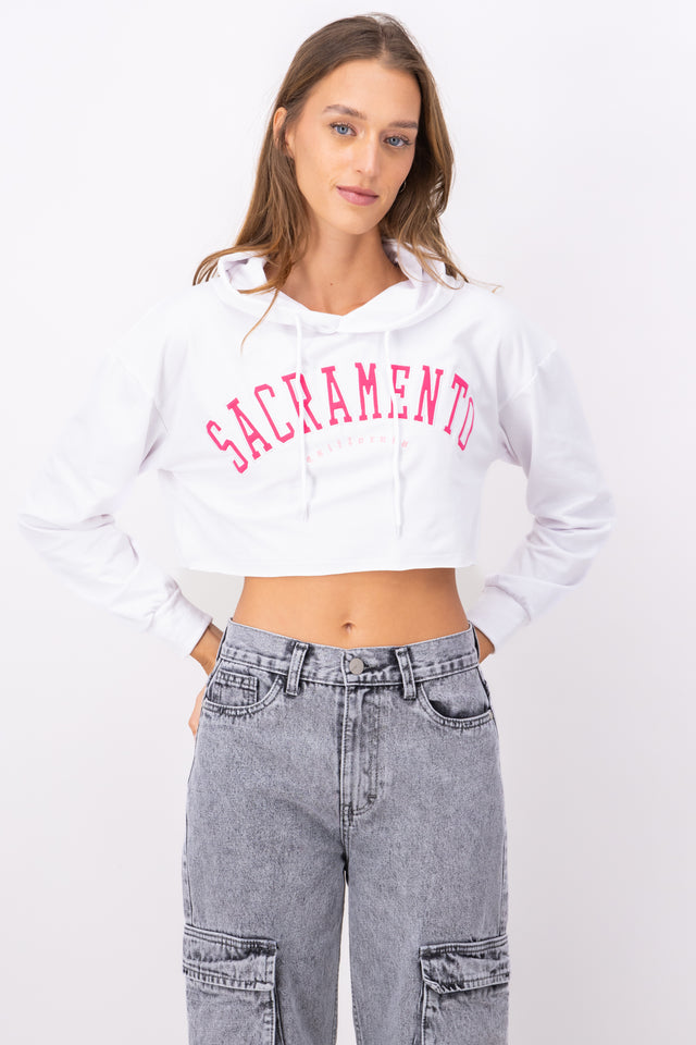 Sudadera crop Sacramento California