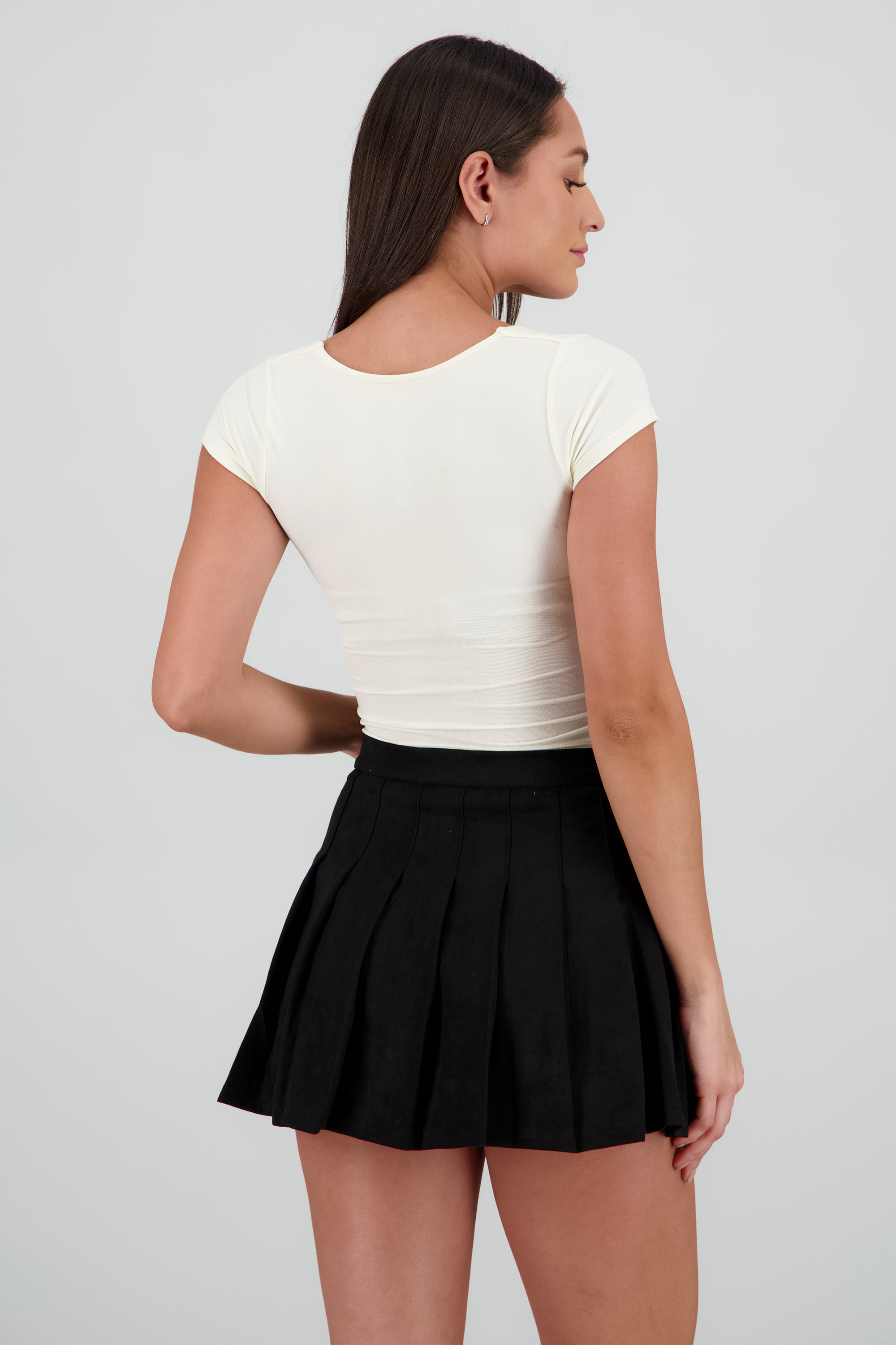 Top licra manga corta HUESO