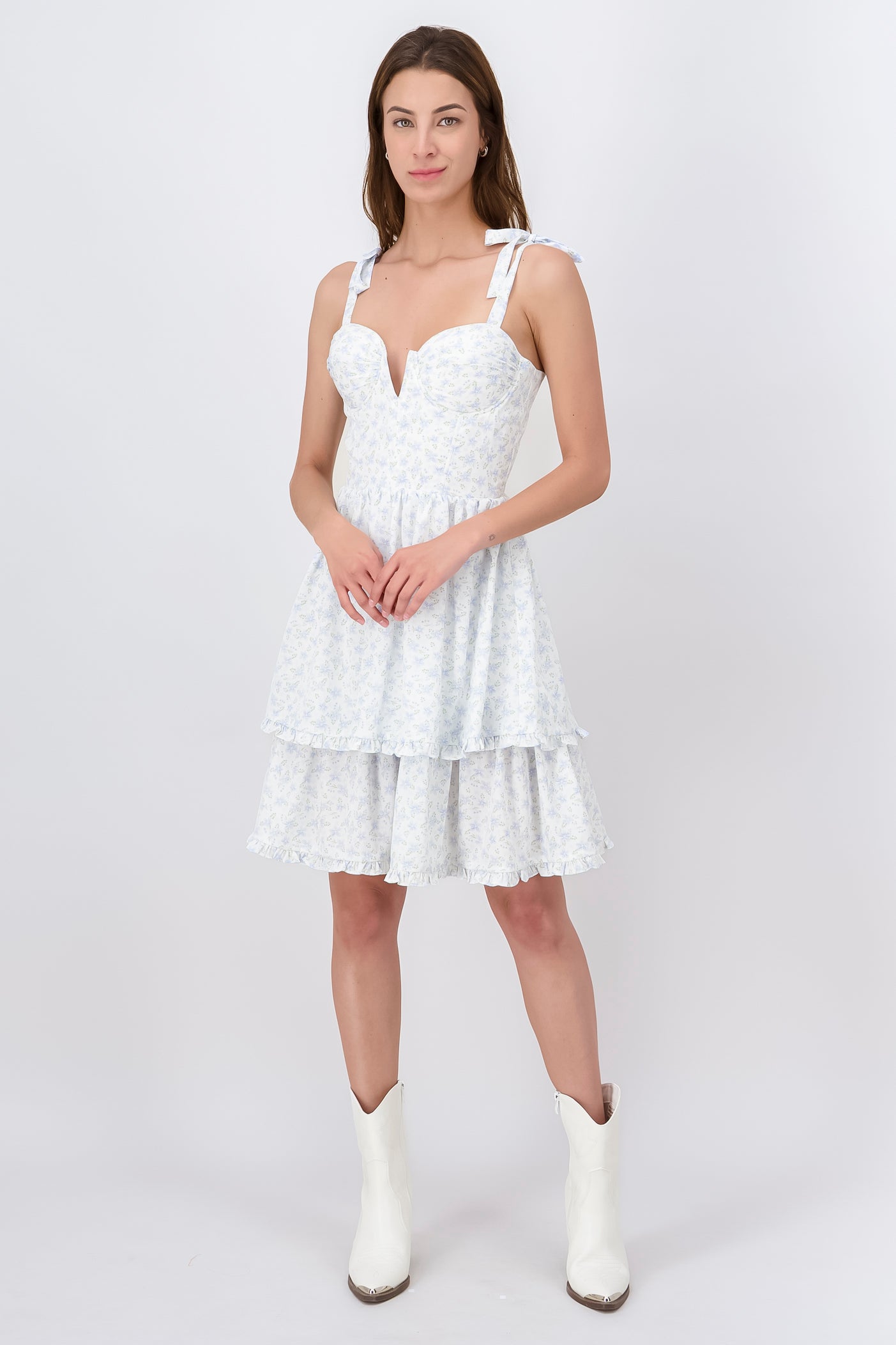 Vestido Olanes Copas AZUL COMBO