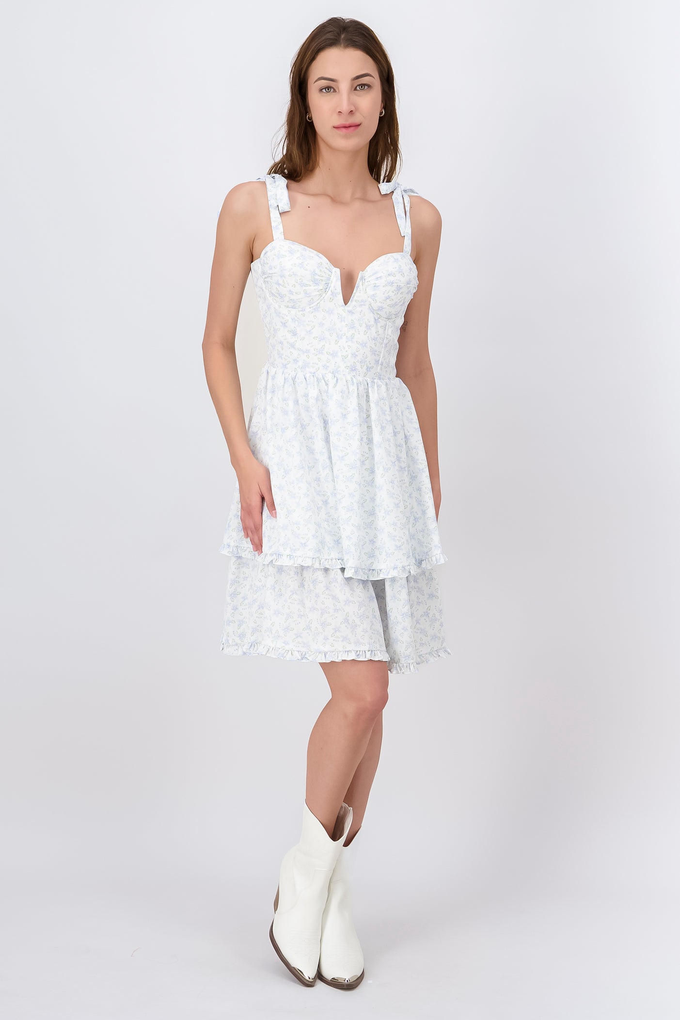 Vestido Olanes Copas AZUL COMBO