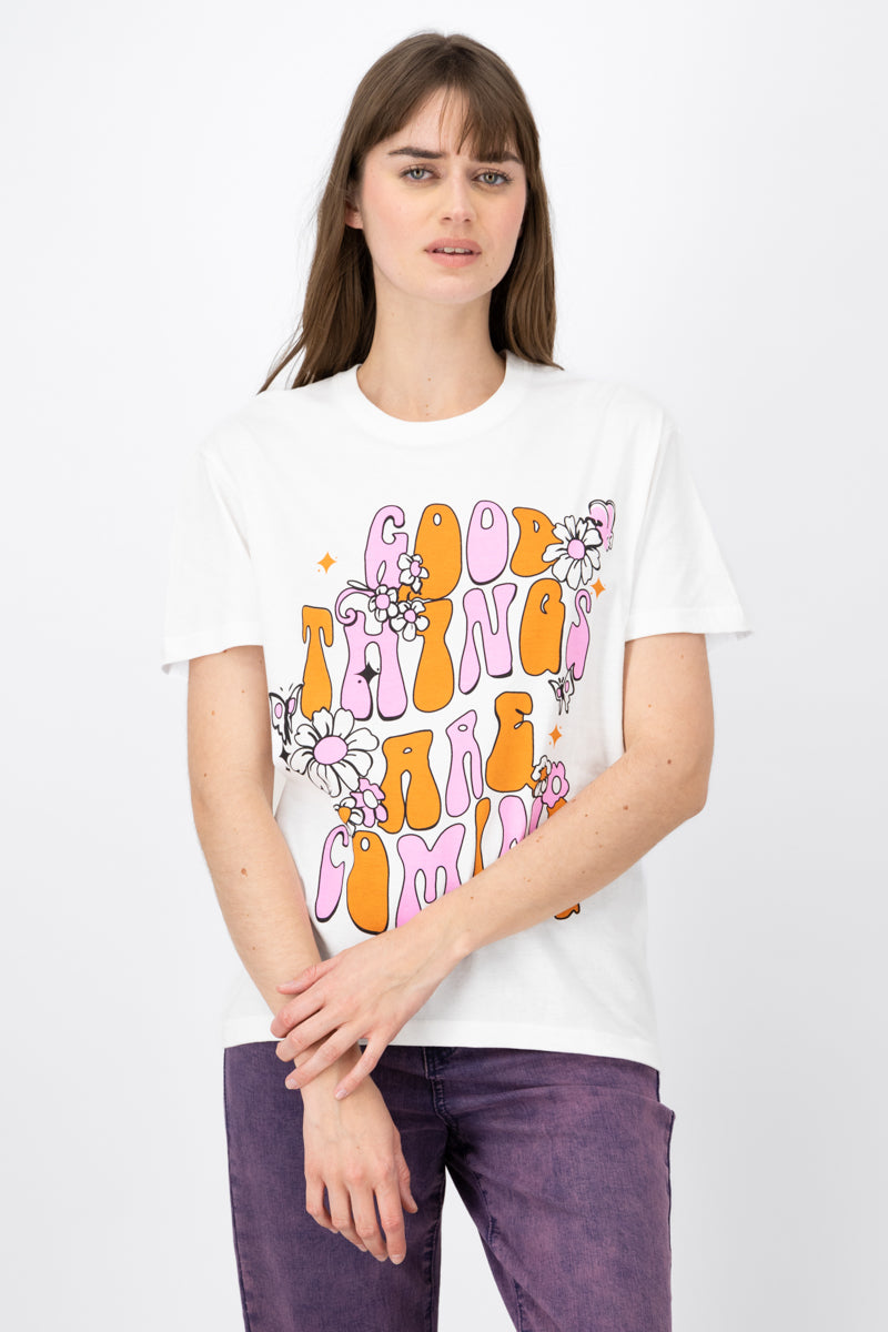 Playera Good Things Fit Amplio HUESO