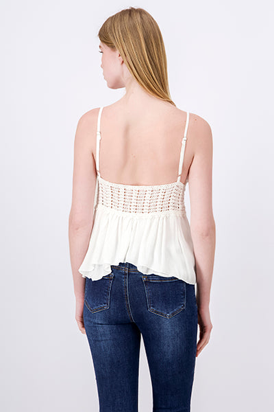 Blusa Plisada Tejido BLANCO