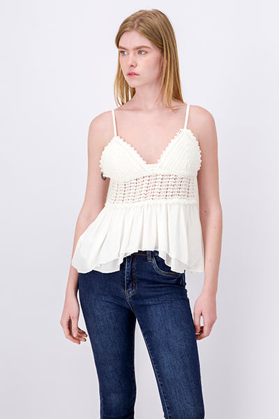 Blusa Plisada Tejido BLANCO