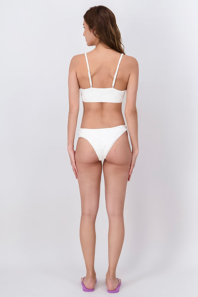 Bikini textura flores BLANCO