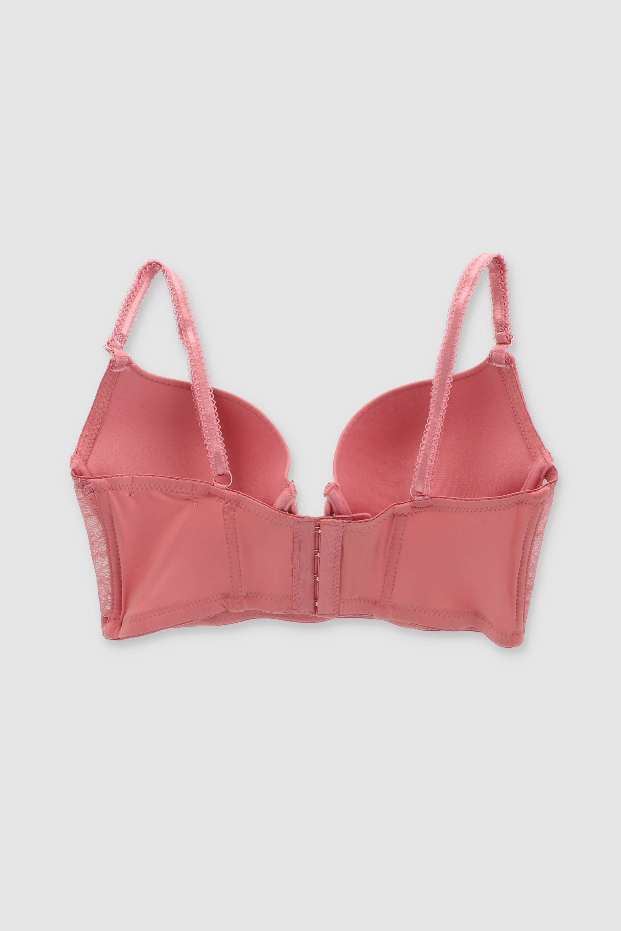 Bra tipo corset encaje PALO DE ROSA