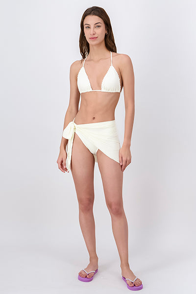 Bikini cintas textura CREMA