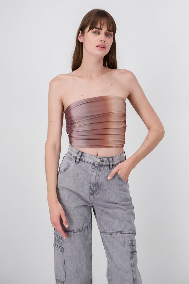 Top strapless degradado