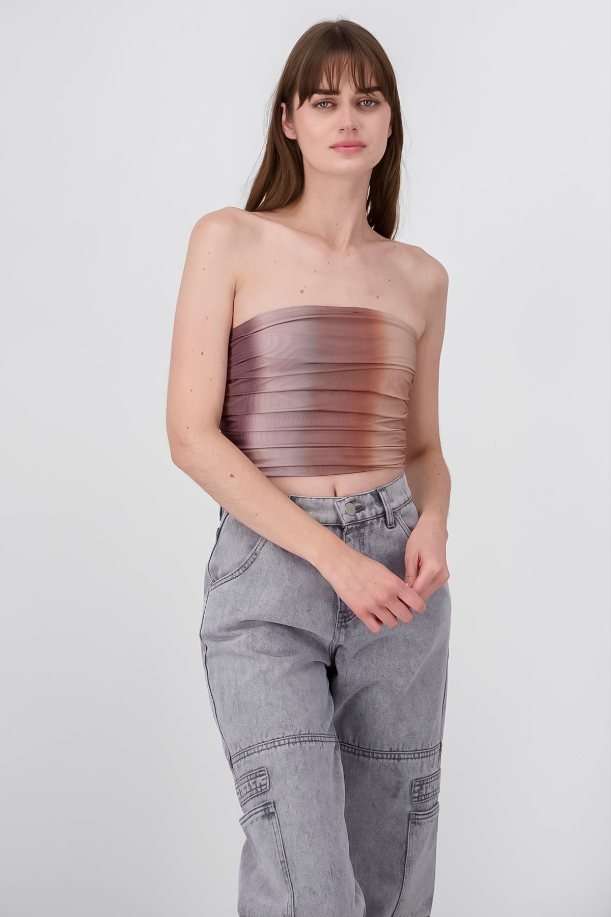 Top strapless degradado