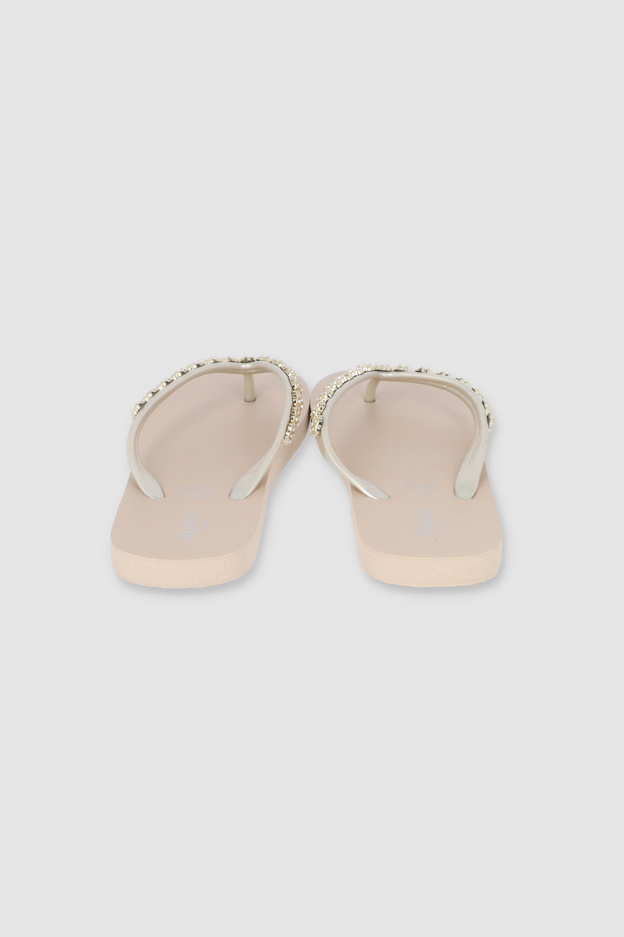 Flip Flops Chinela Flor Brillos TAUPE