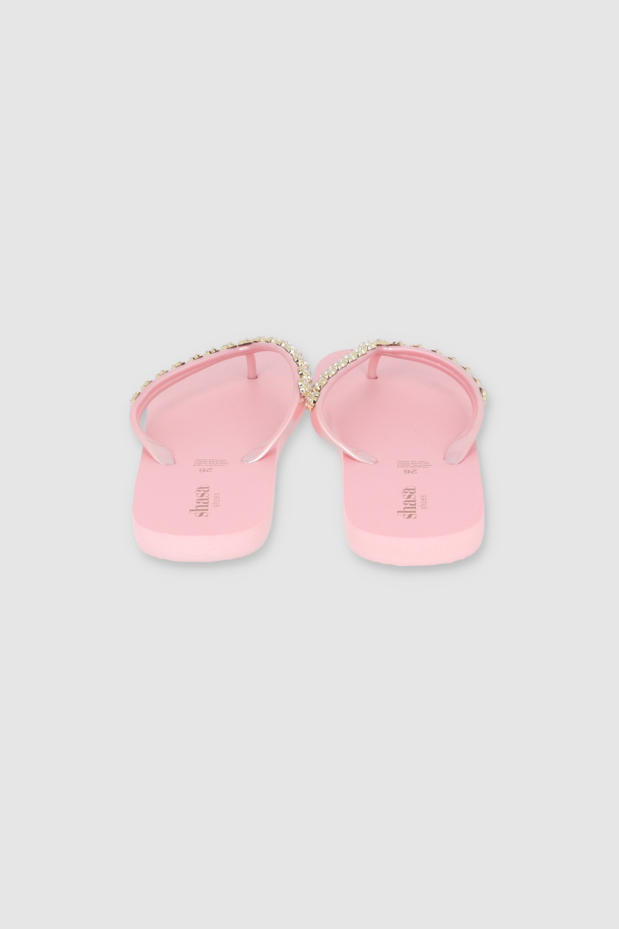 Flip Flops Chinela Flor Brillos PALO DE ROSA