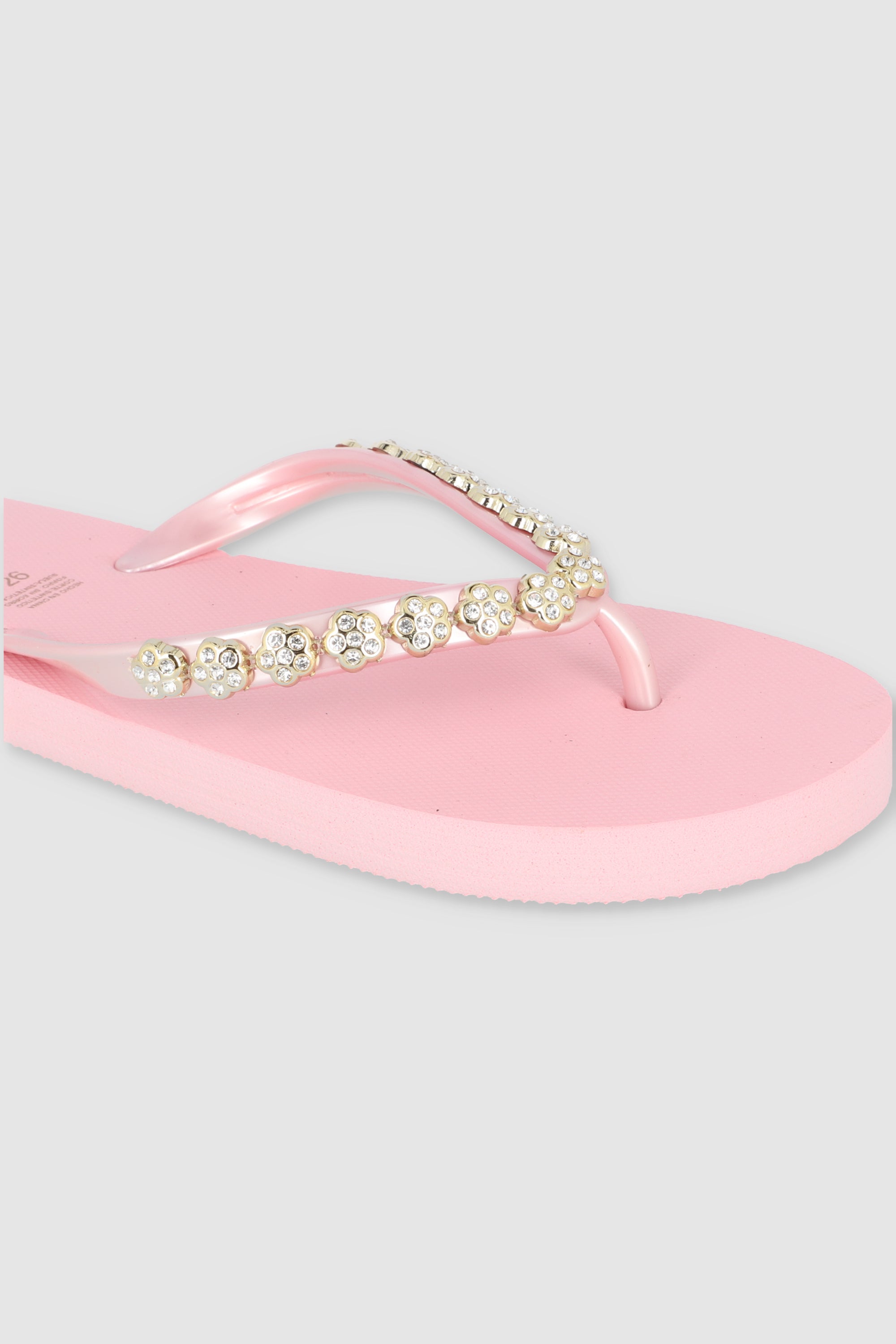 Flip Flops Chinela Flor Brillos PALO DE ROSA