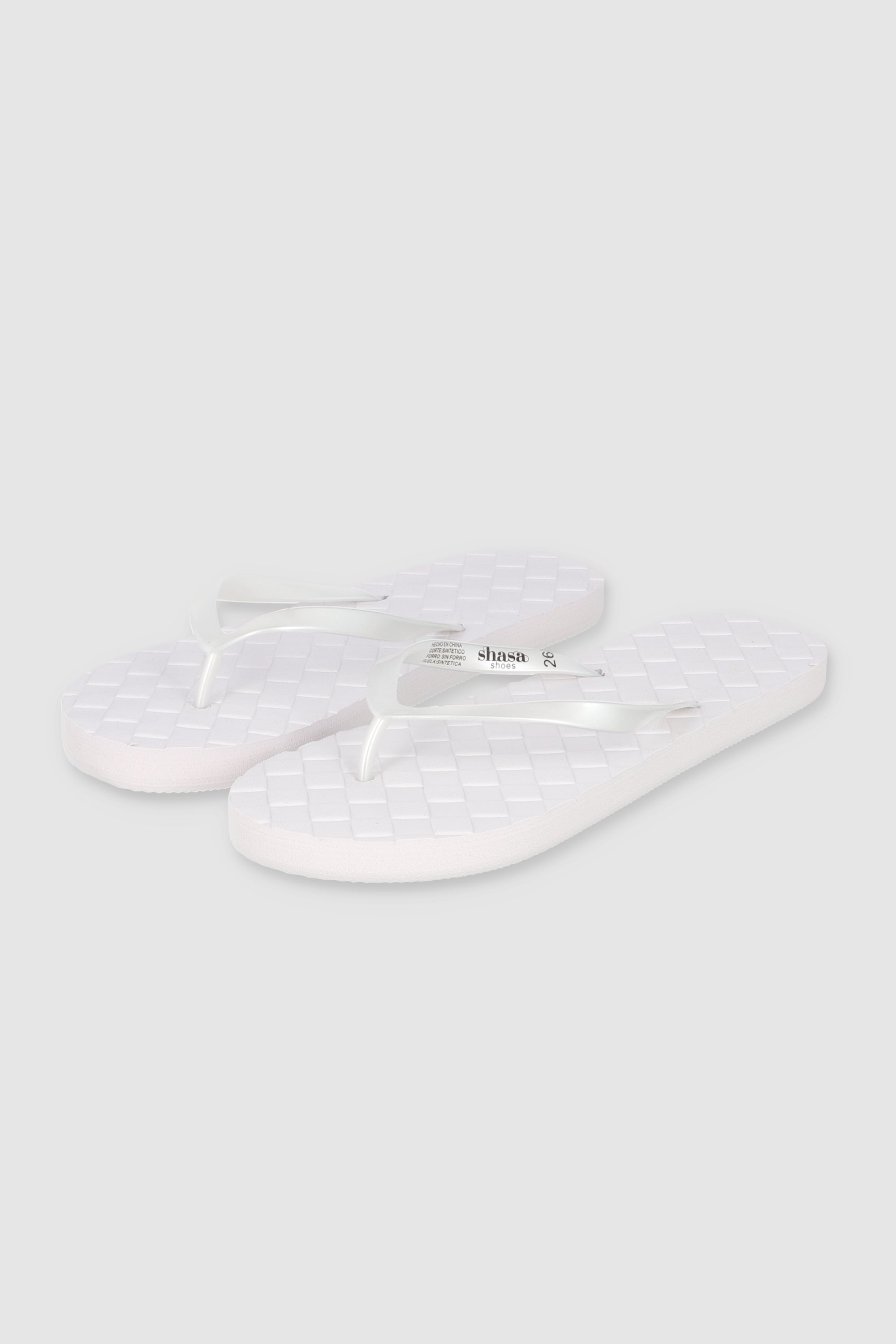 Flip Flop Textura Canasta BLANCO