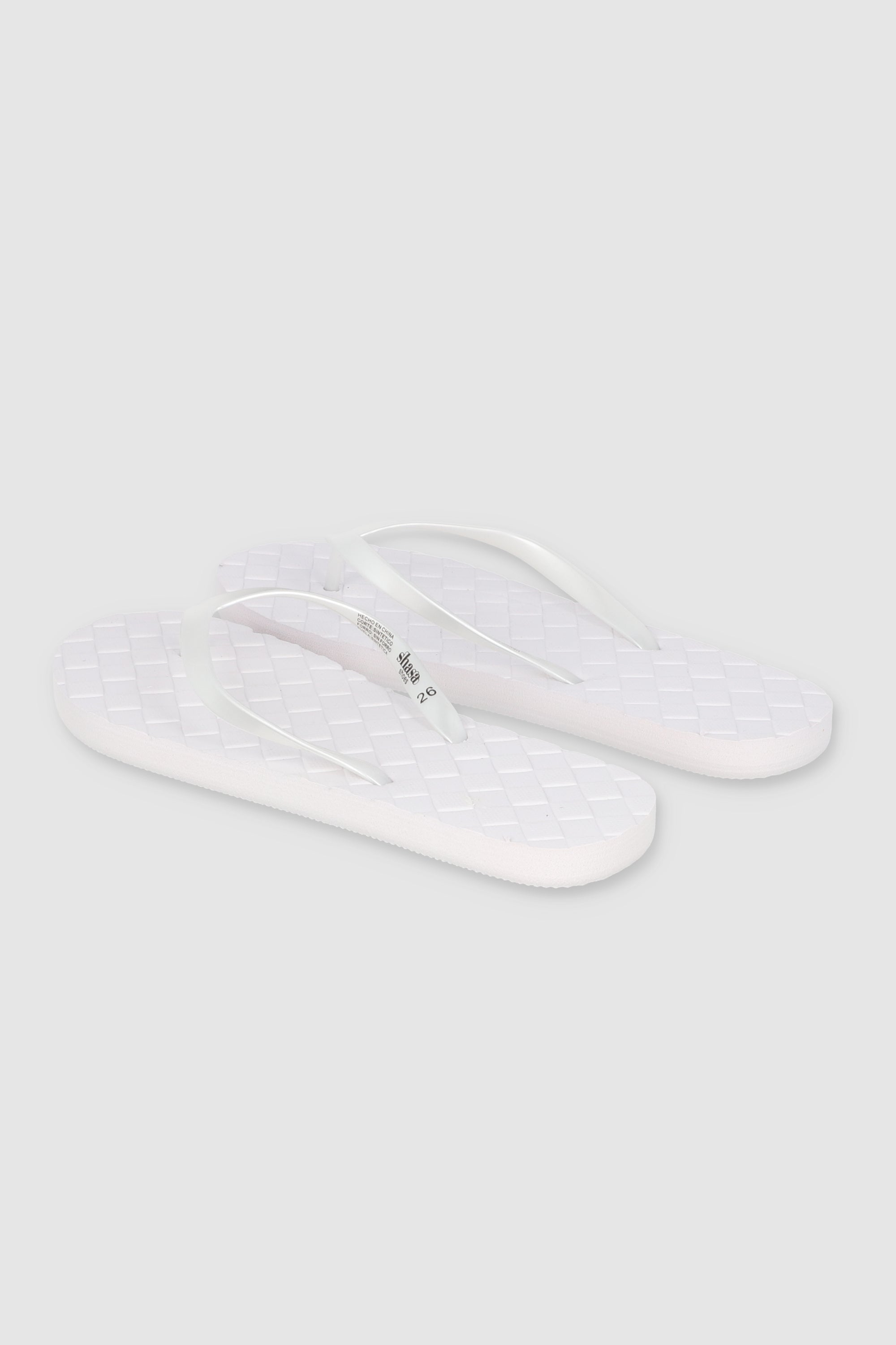 Flip Flop Textura Canasta BLANCO