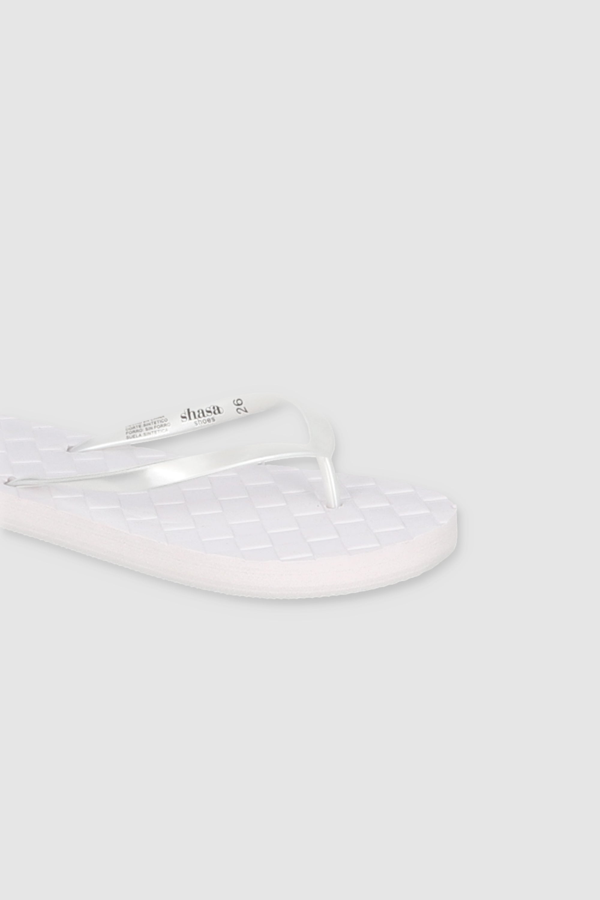 Flip Flop Textura Canasta BLANCO