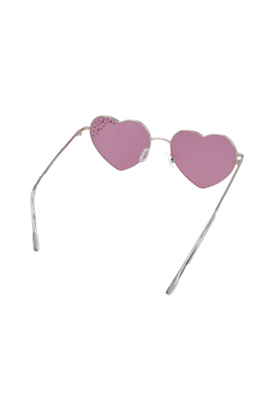 Lentes Sol Corazón Brillos ROSA