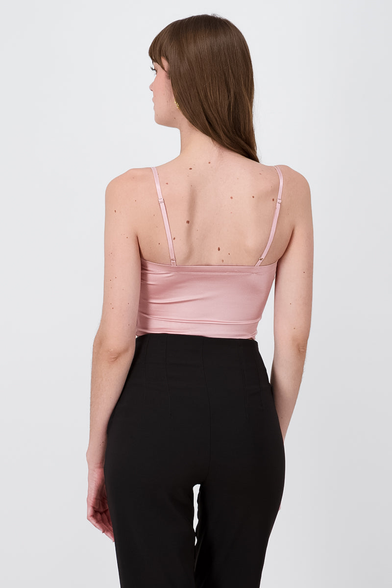 Top brillos satinado ROSA