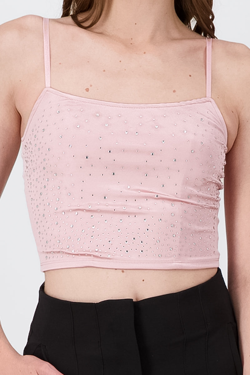 Top brillos satinado ROSA