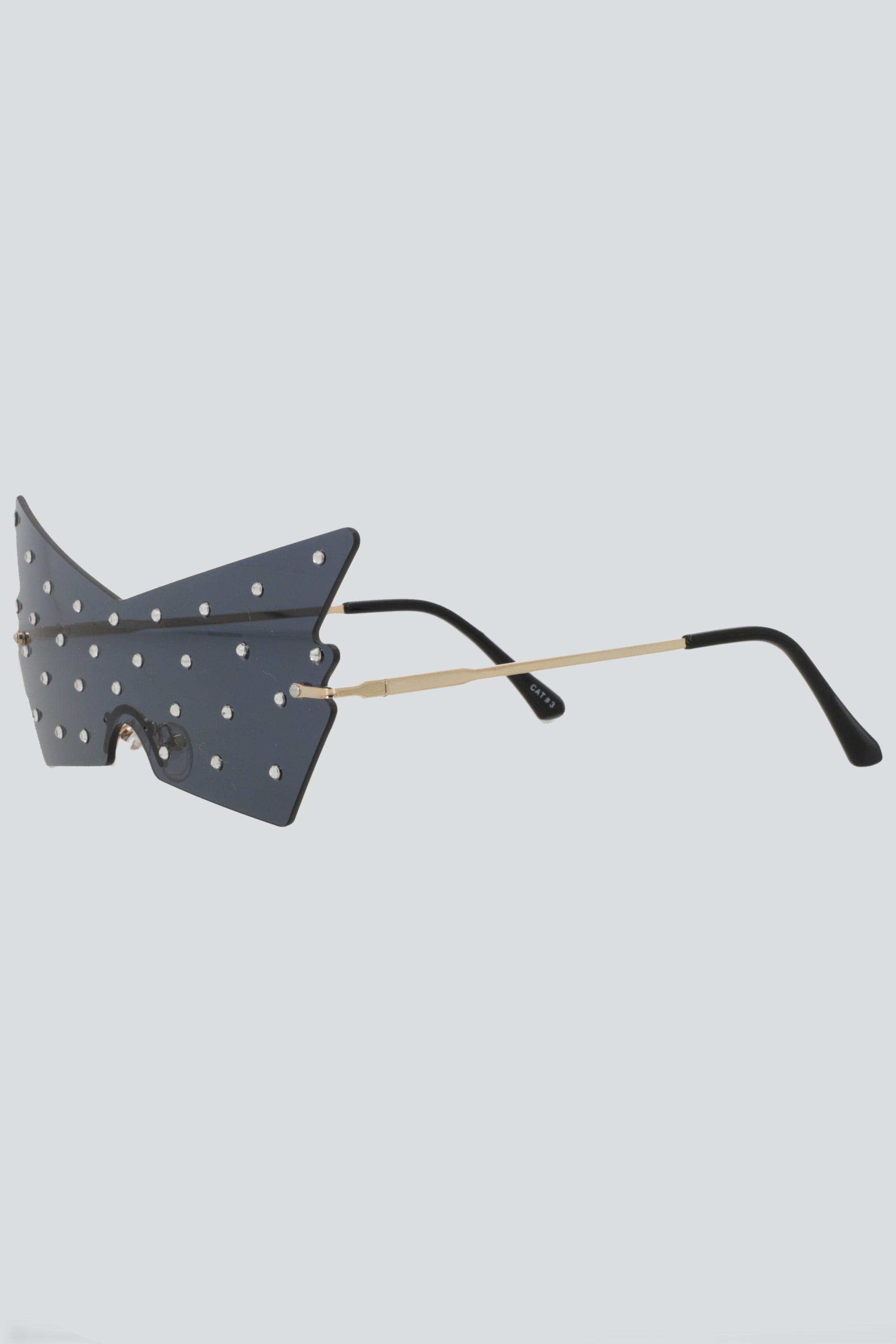 Lentes geometricos oversize brillos NEGRO