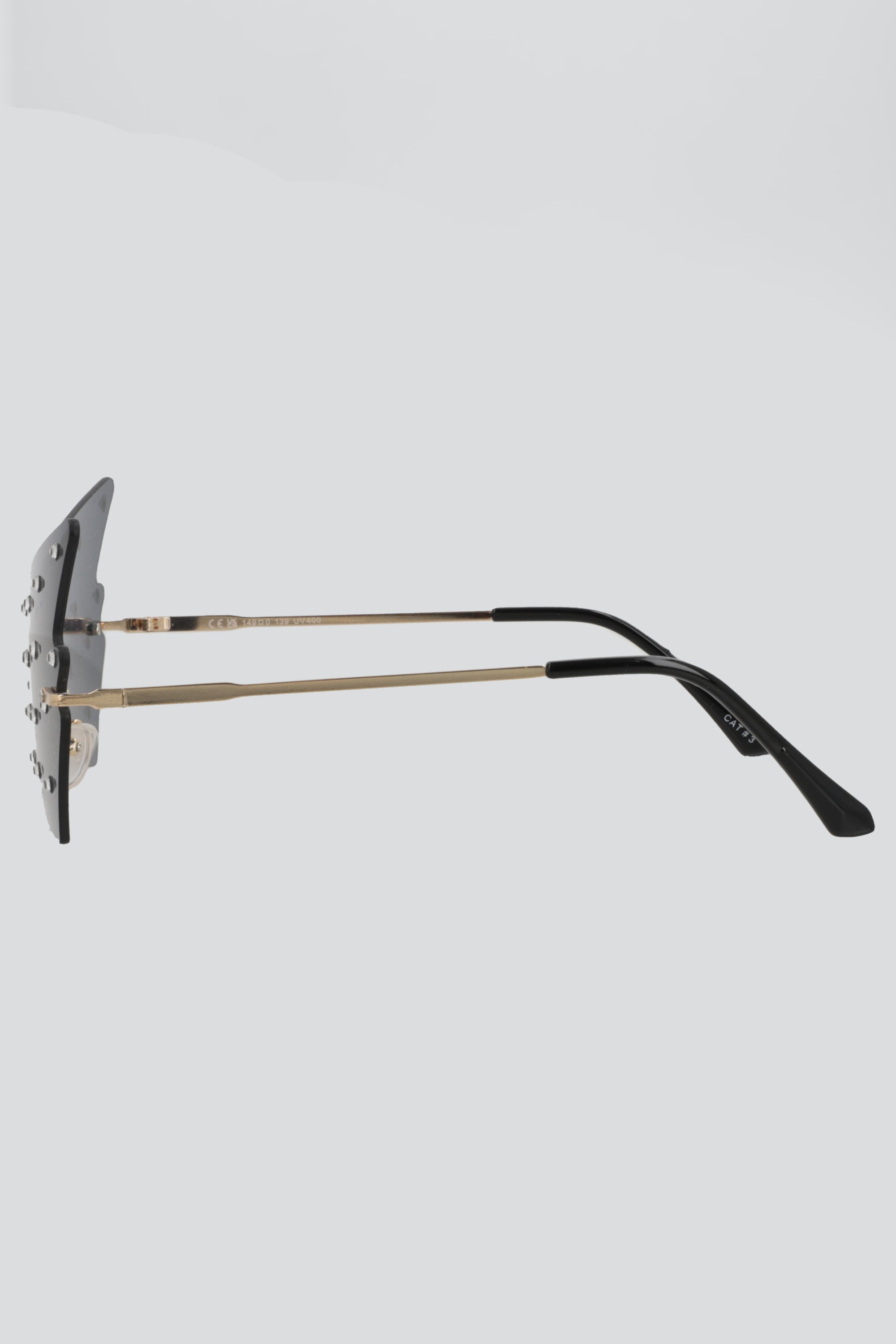 Lentes geometricos oversize brillos NEGRO