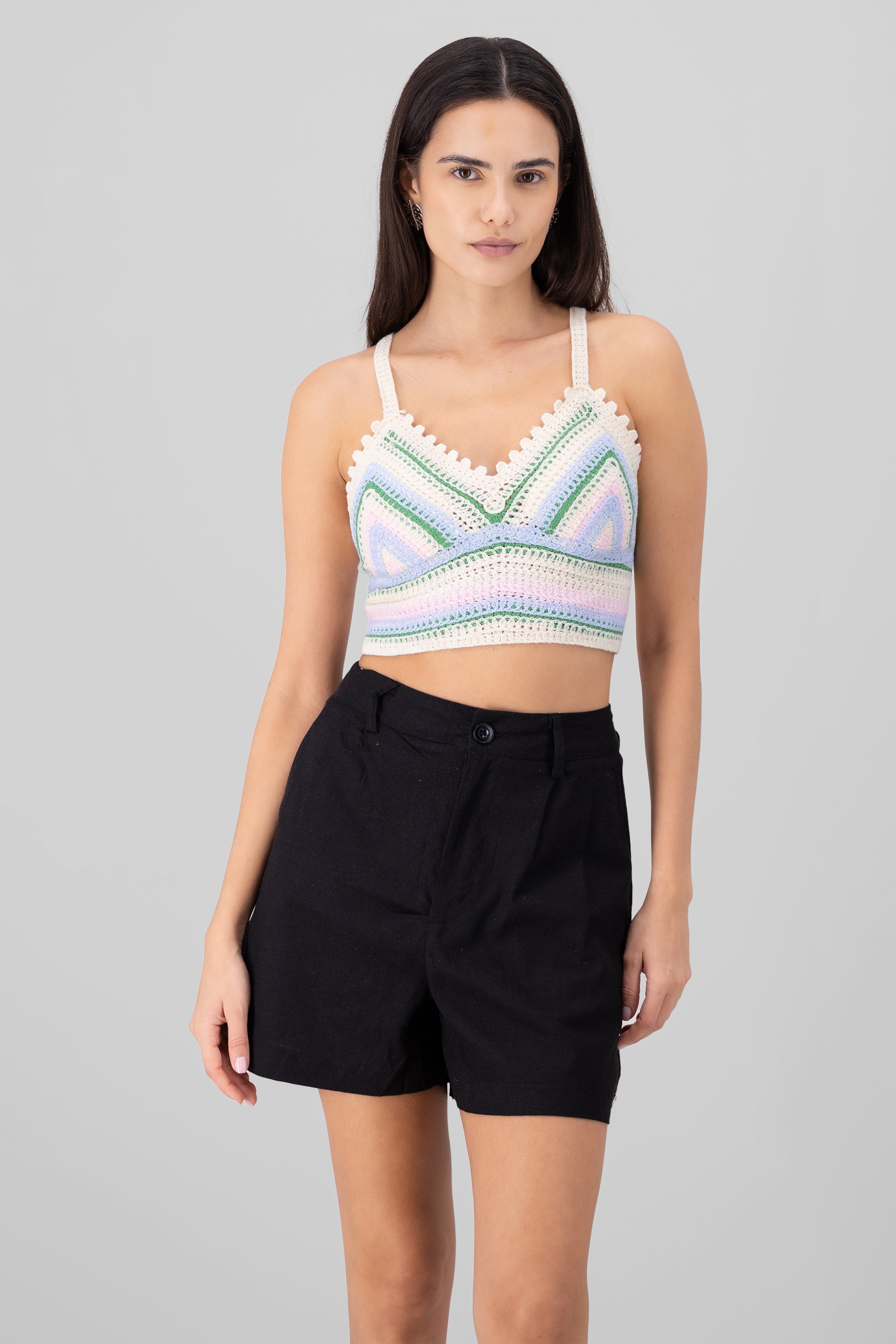 Top Crochet Copas MULTICOLOR