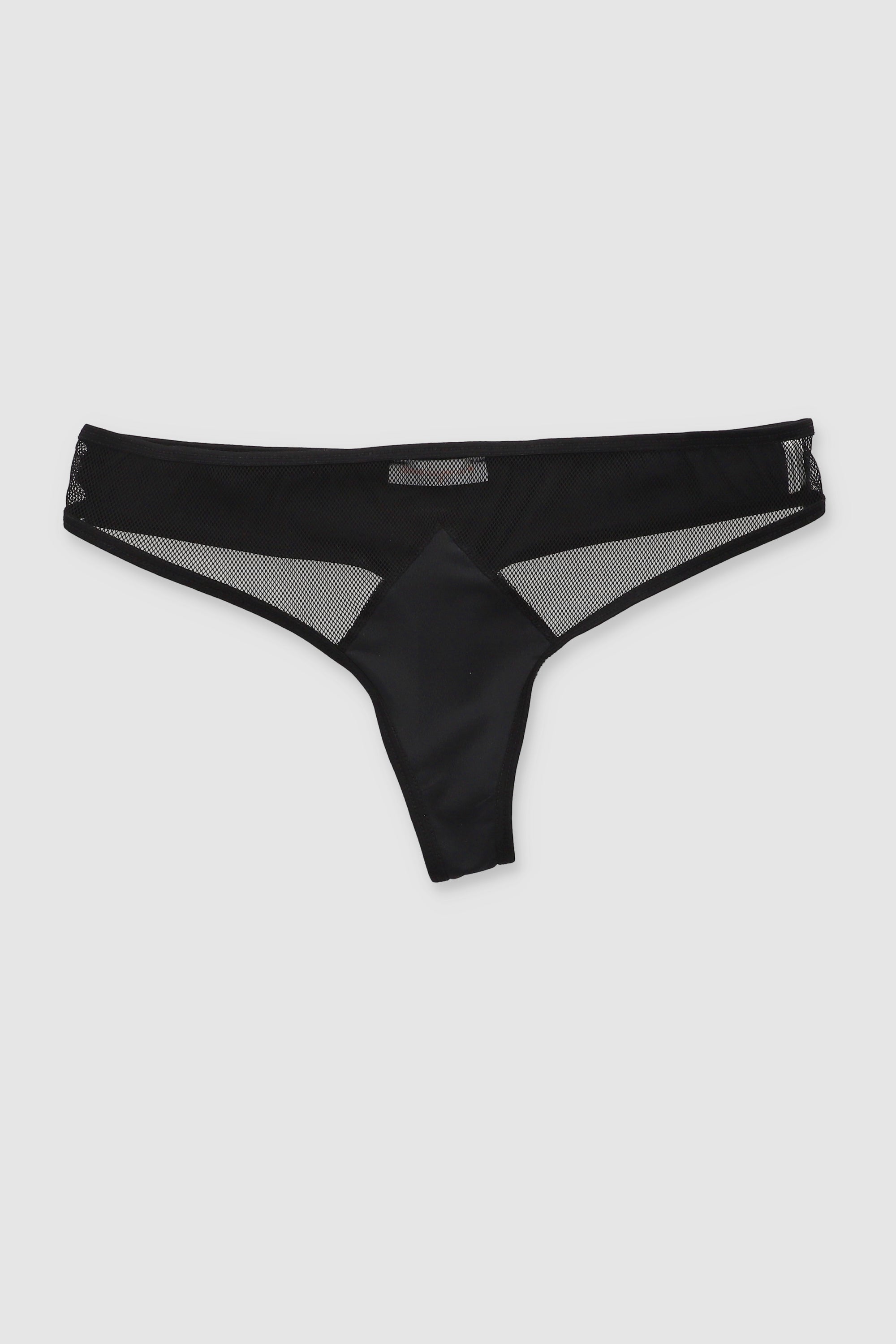 Tanga corte red delantero NEGRO