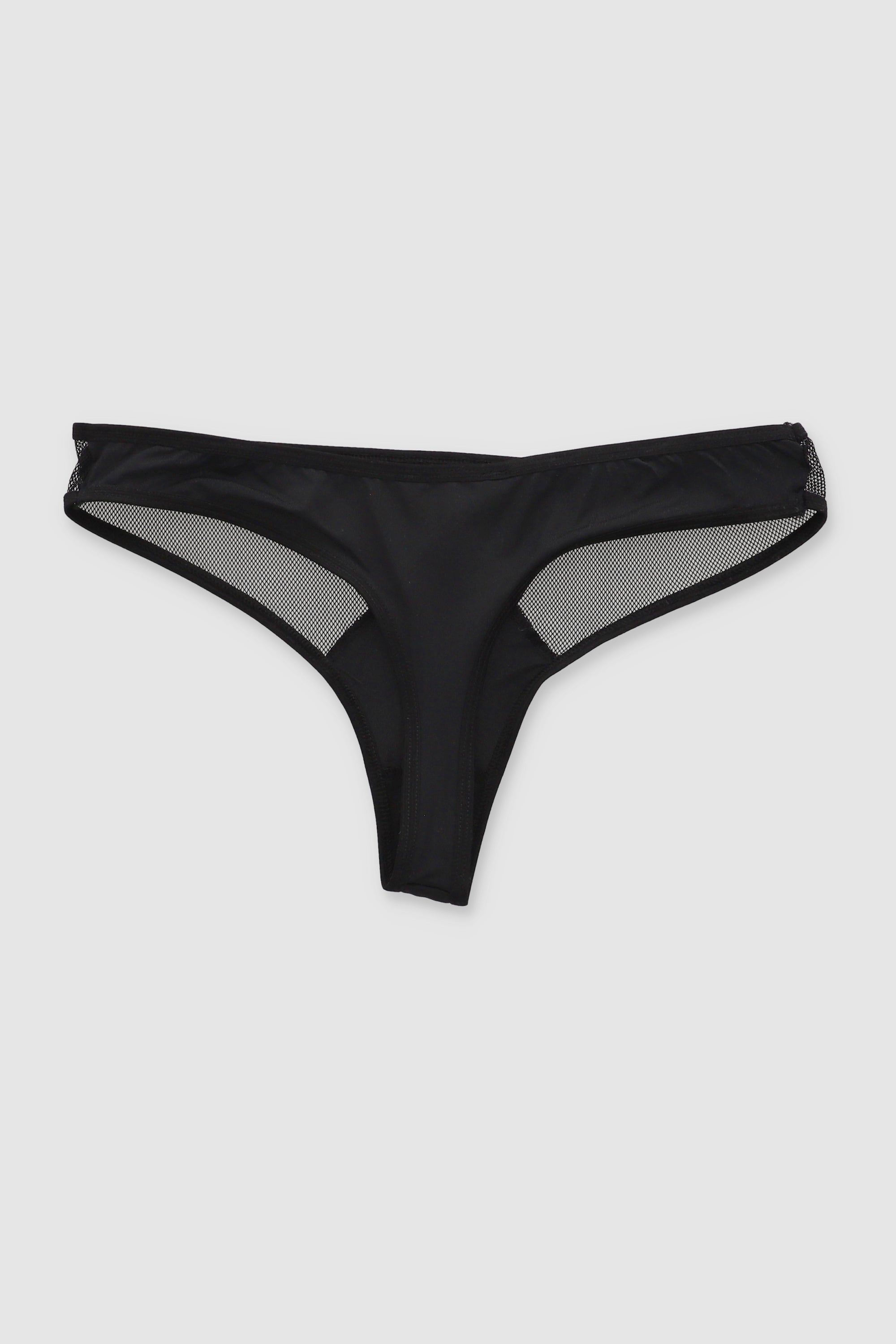 Tanga corte red delantero NEGRO