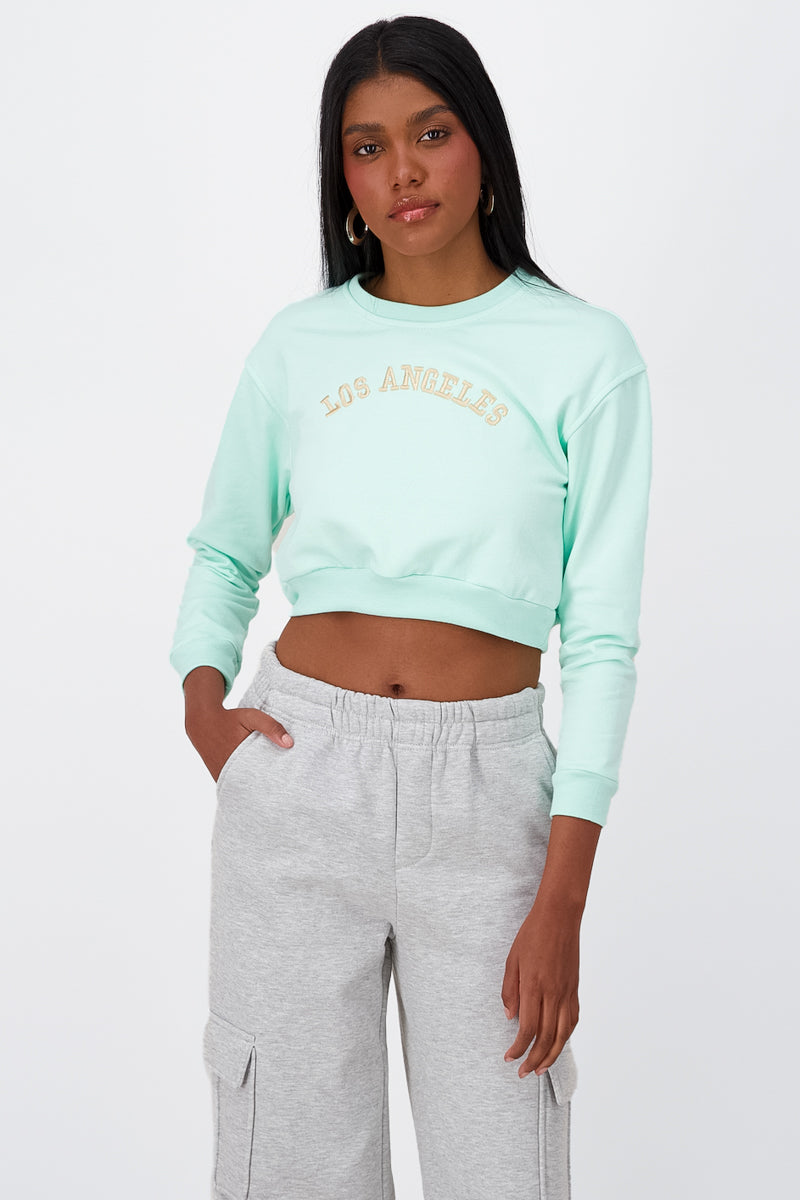 Sudadera crop Los Angeles MENTA