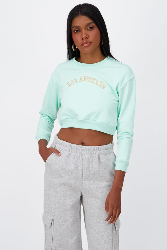 Sudadera crop Los Angeles