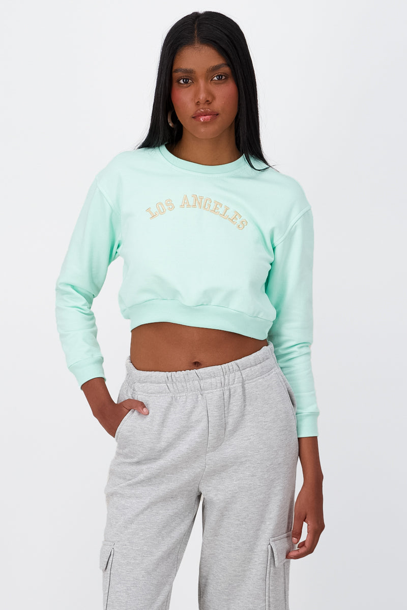 Sudadera crop Los Angeles MENTA