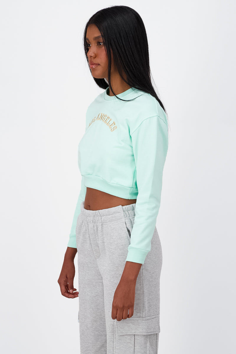 Sudadera crop Los Angeles MENTA