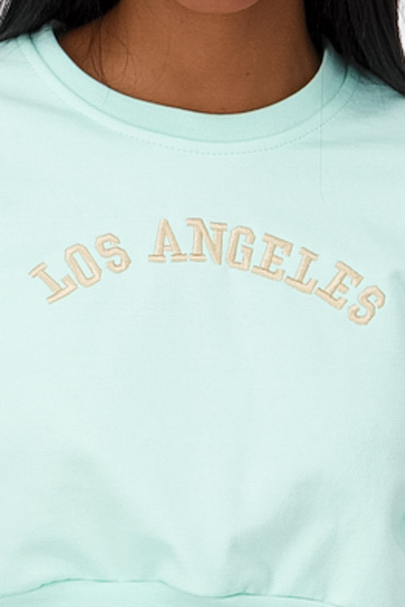 Sudadera crop Los Angeles MENTA