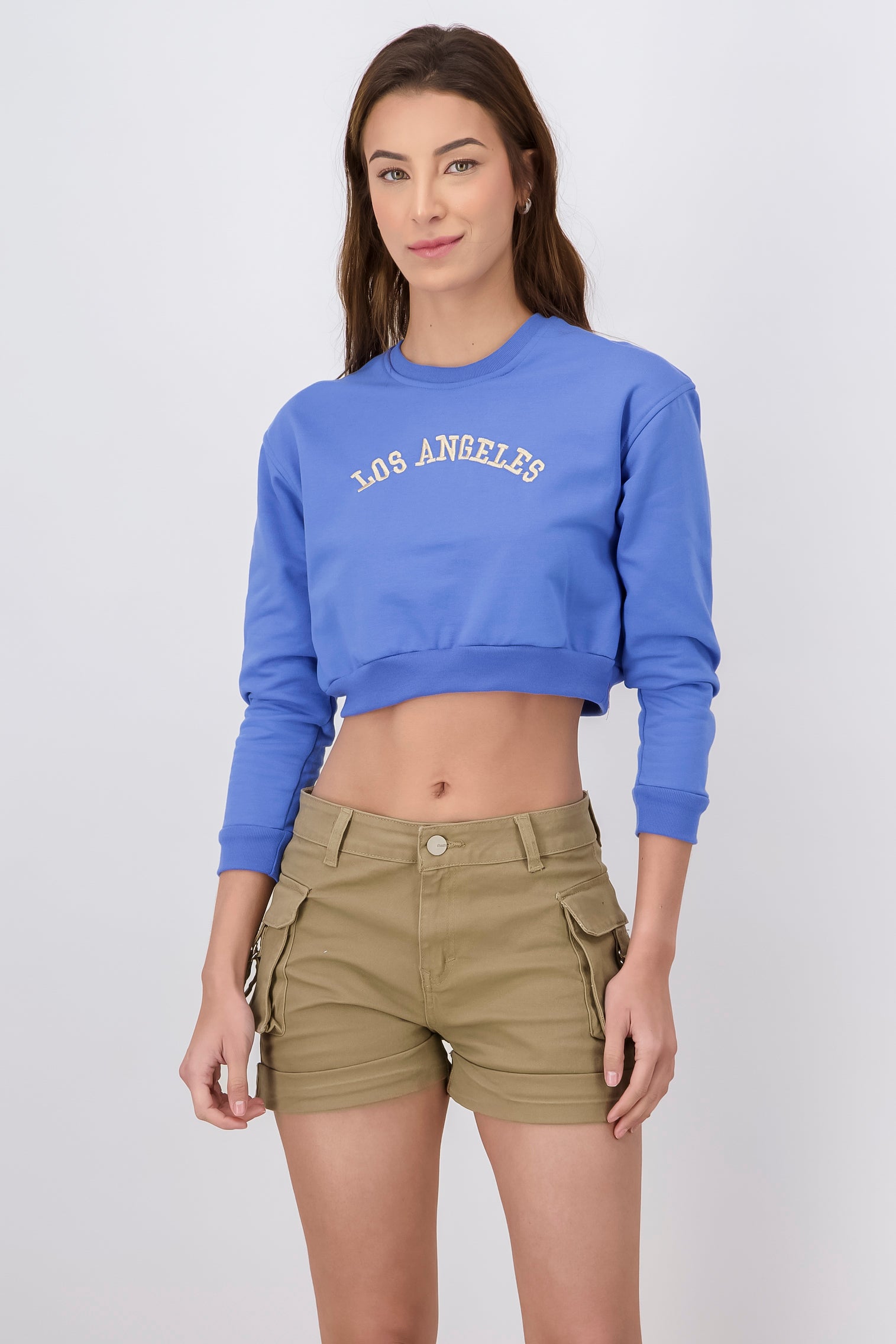 Sudadera crop Los Angeles INDIGO