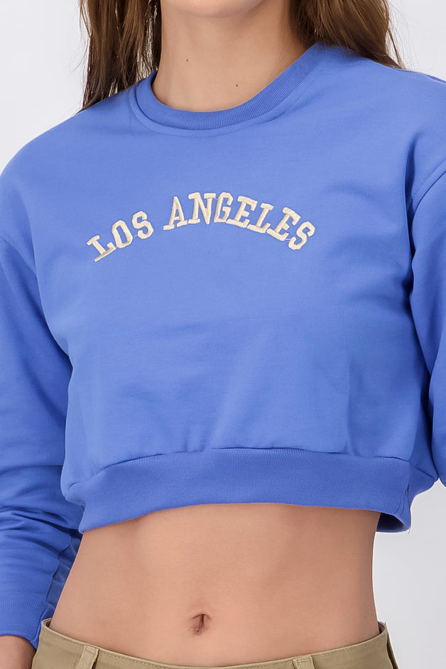 Sudadera crop Los Angeles INDIGO