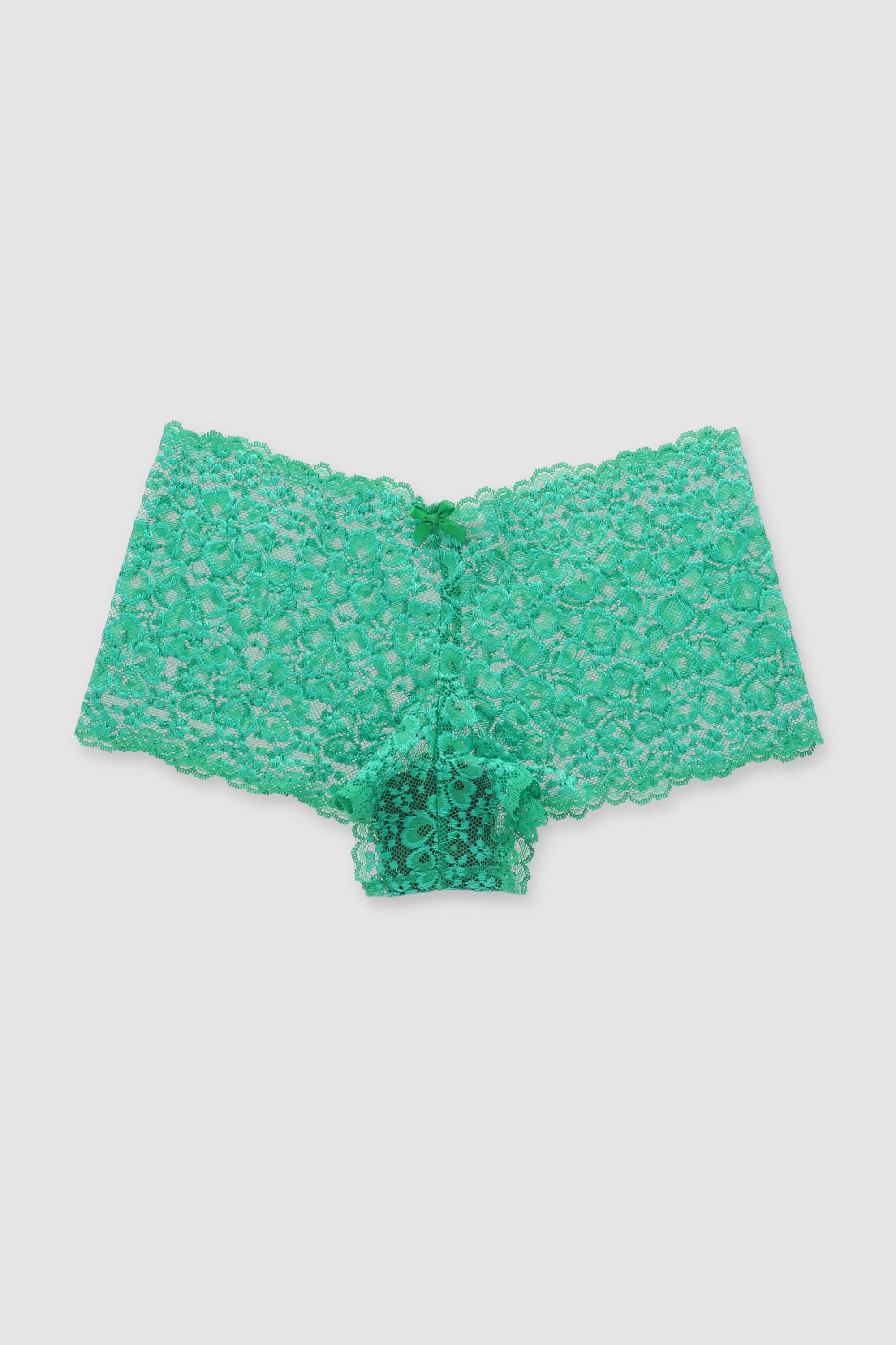 Boxer encaje flores VERDE NEON