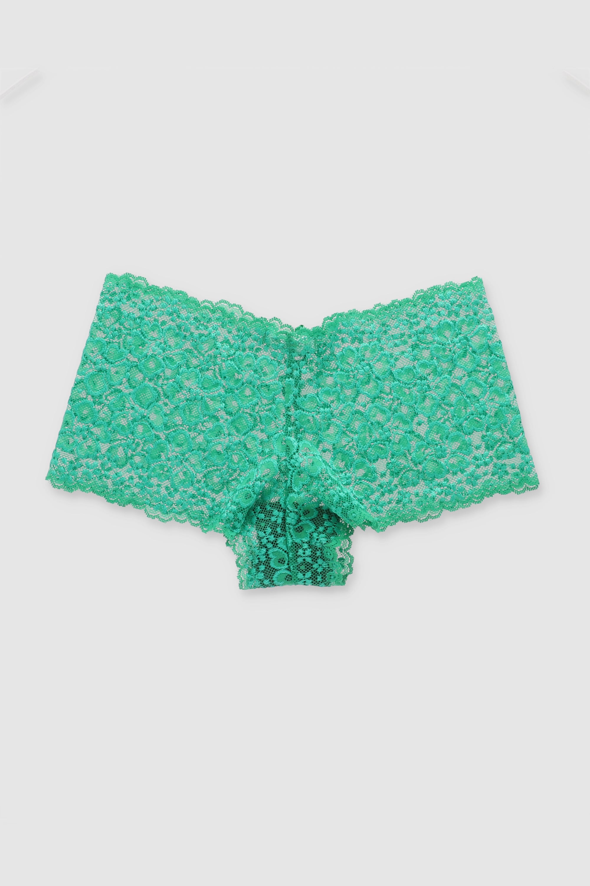 Boxer encaje flores VERDE NEON