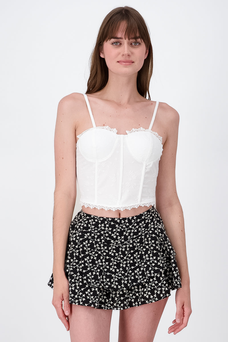 Blusa Corset Encaje BLANCO