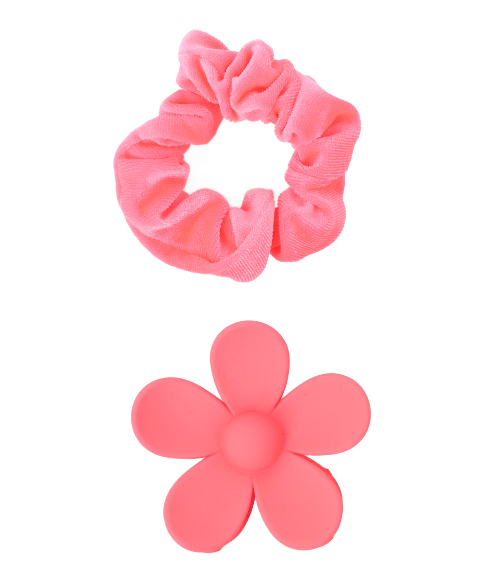 Set Pinza Scrunchie ROSA NEON