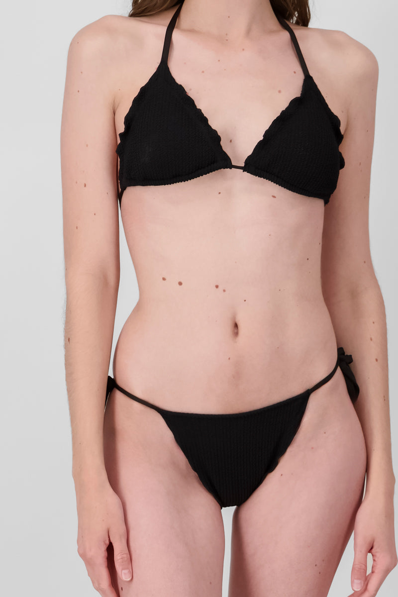 Bikini textura liso NEGRO