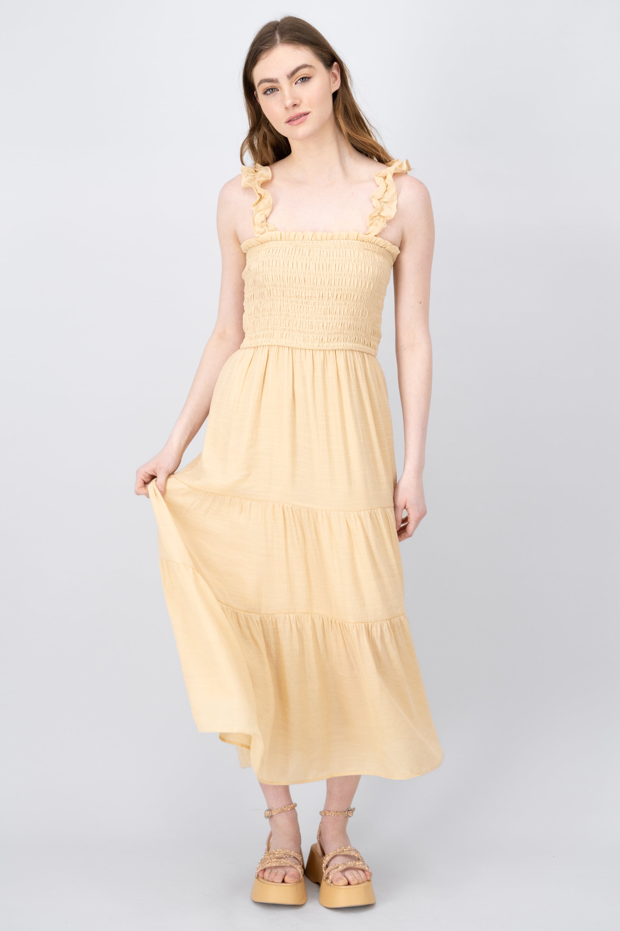 Vestido Maxi Detalle Tirantes BEIGE