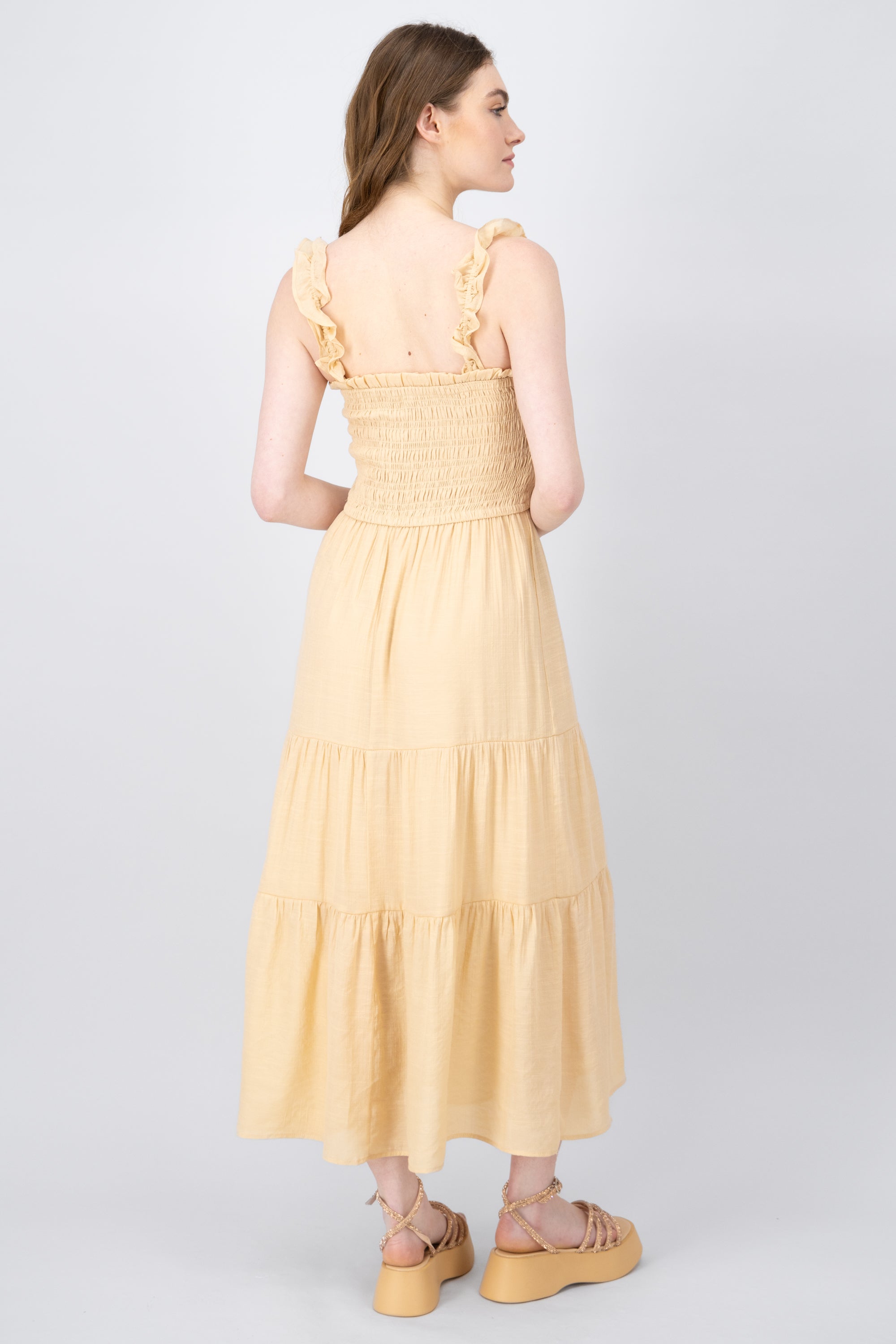 Vestido Maxi Detalle Tirantes BEIGE