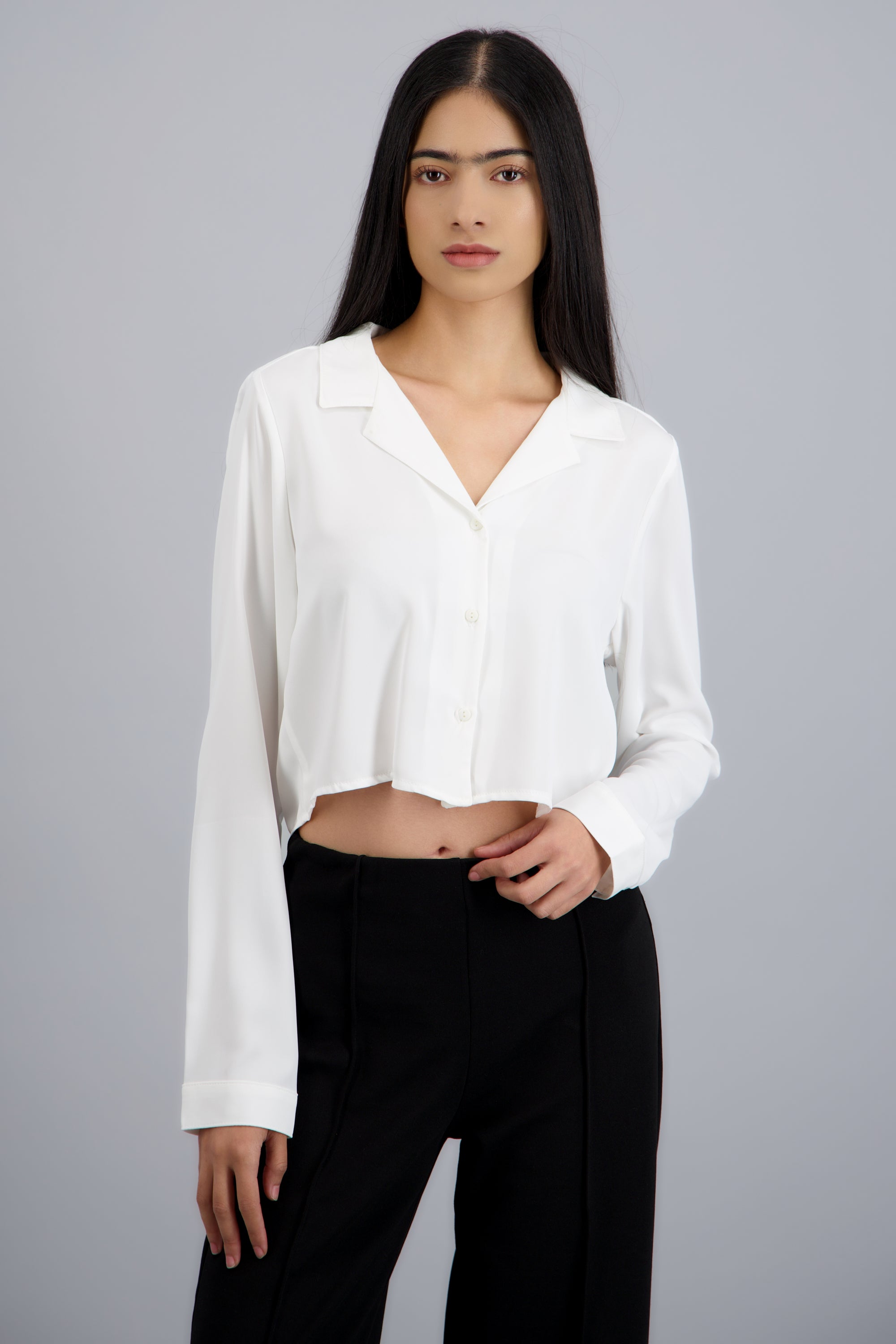 CAMISA LISA M/L BLANCO