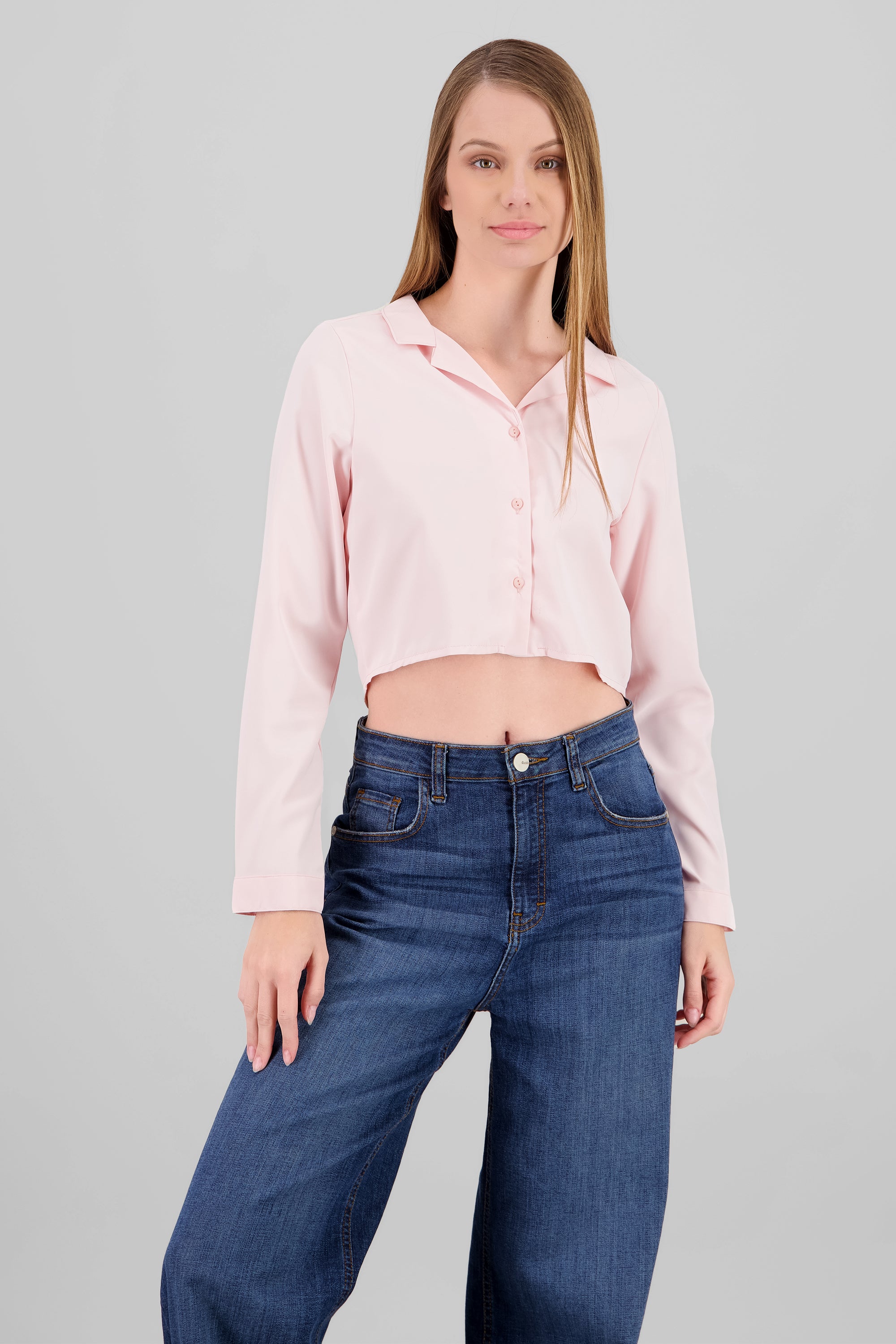 Camisa Lisa Manga Larga PALO DE ROSA