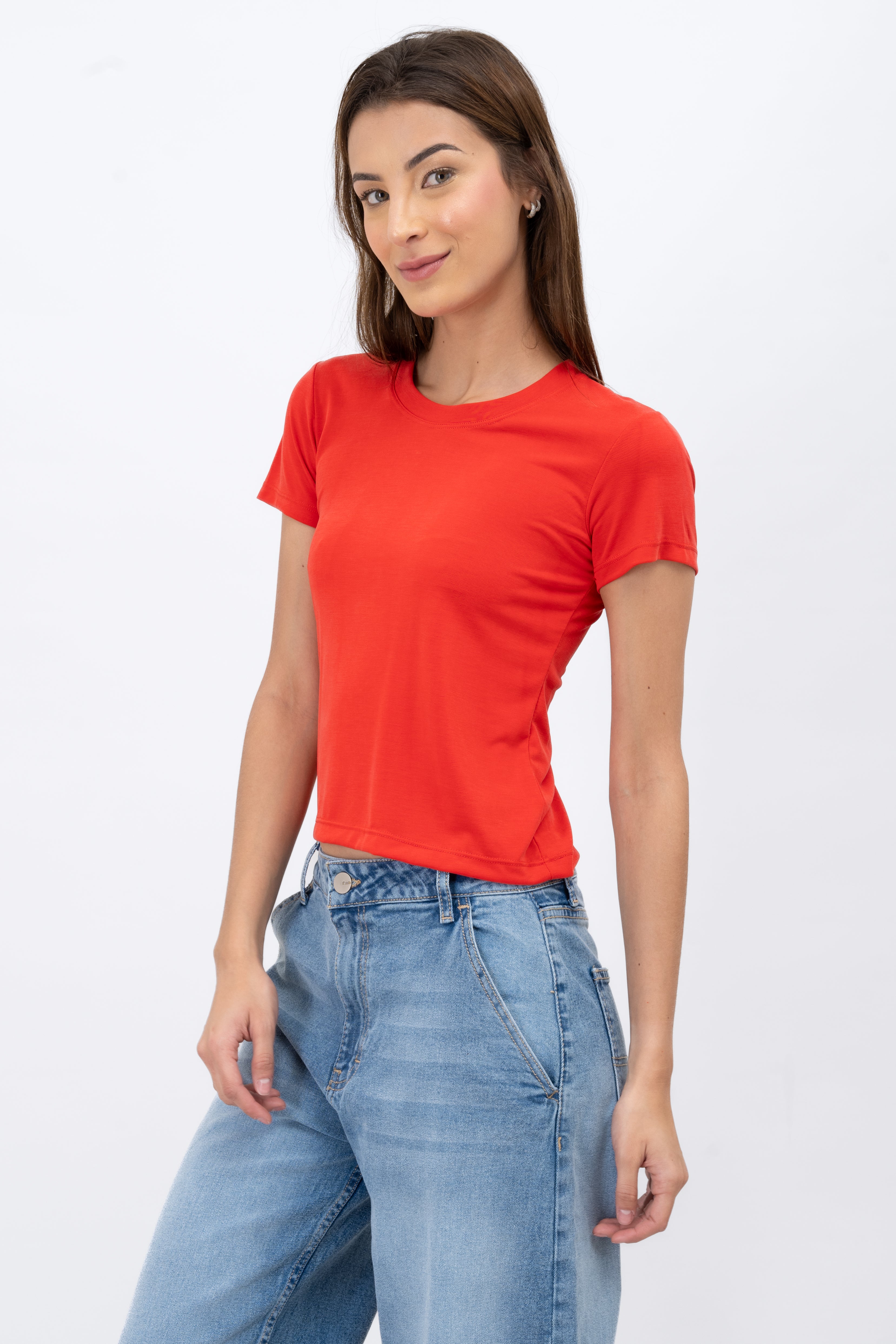 Playera lisa manga corta ROJO