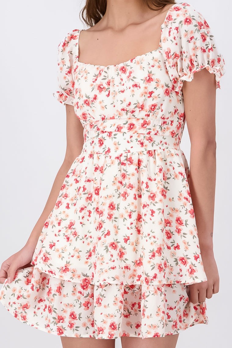 Vestido Mini Olanes De Flores