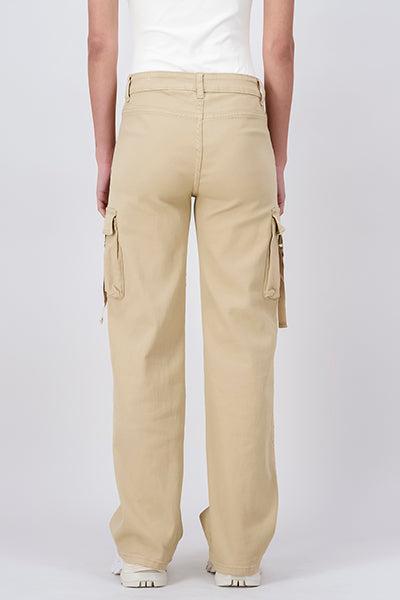 Pantalón Wide Leg Cargo KHAKI