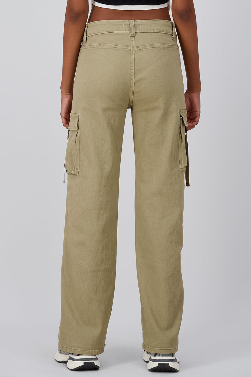 Pantalón Wide Leg Cargo VERDE