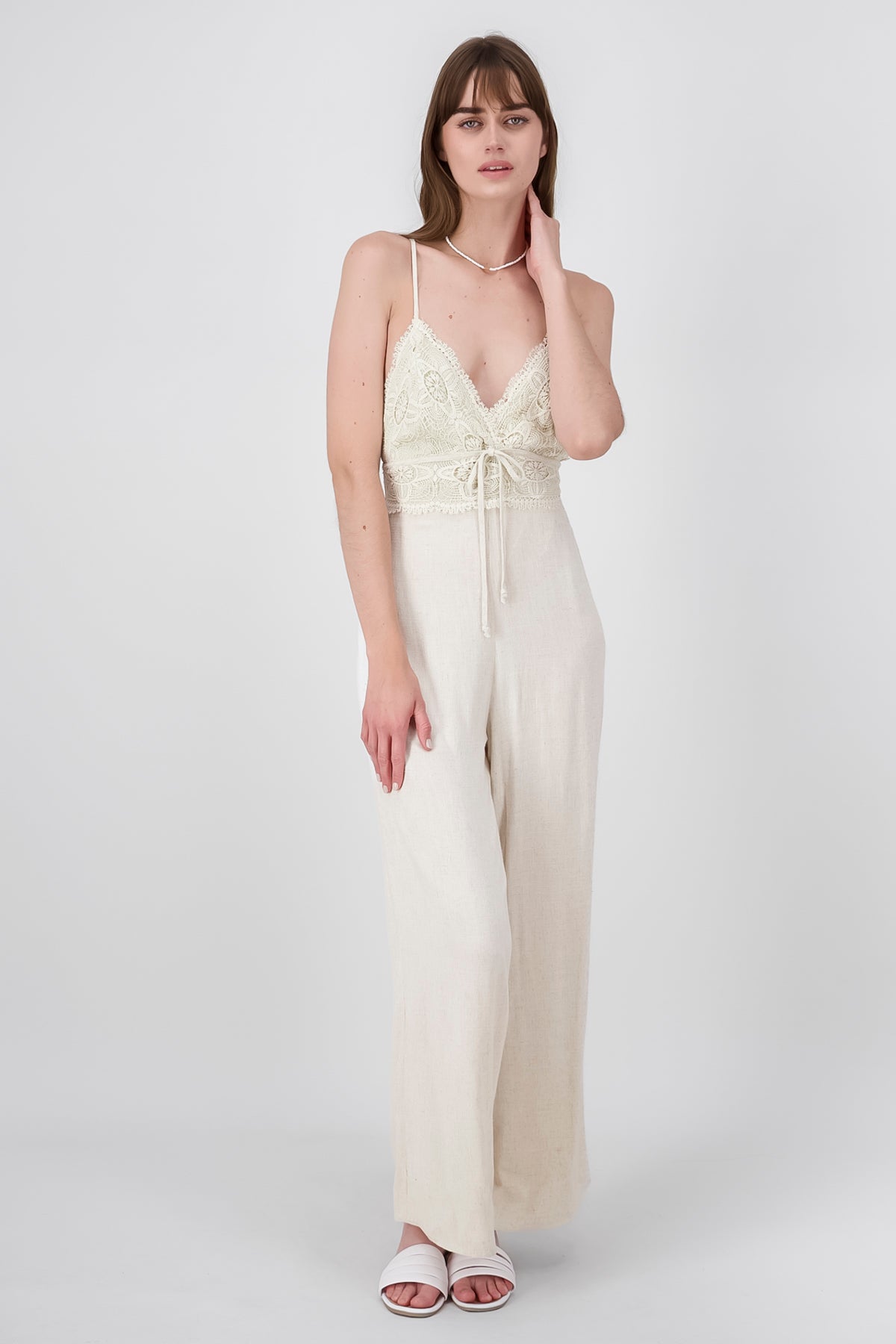 Jumpsuit lino crochet HUESO