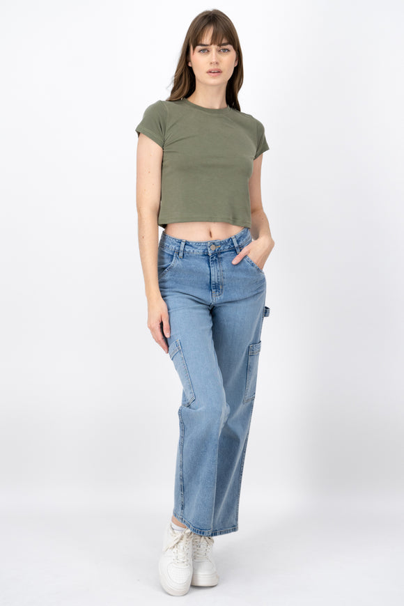 Jeans Cargo 2 Bolsas Parche